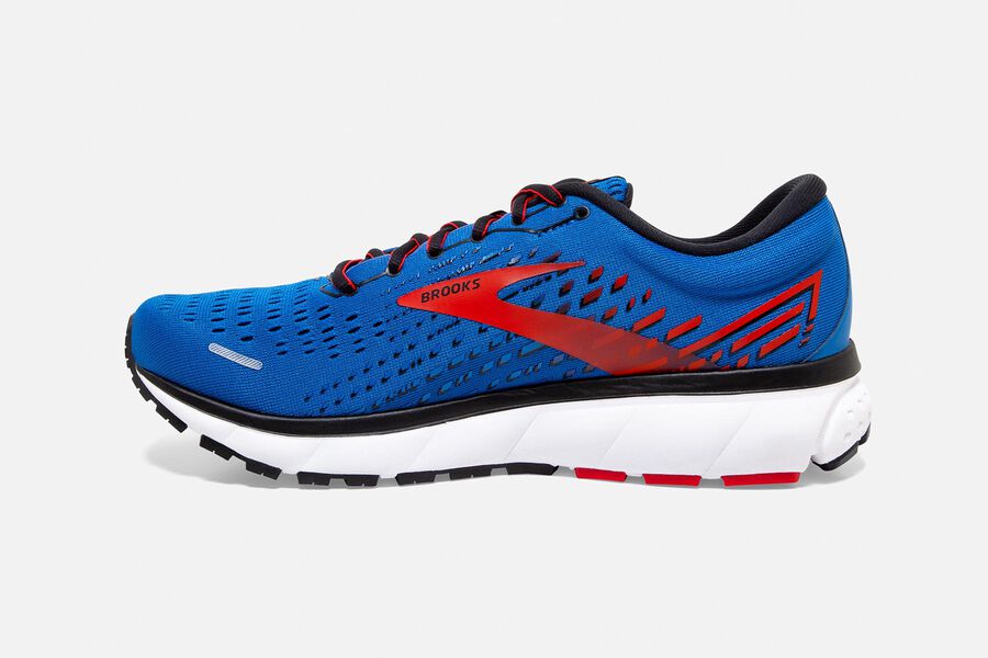 Brooks Ghost 13 Road Running Shoes Mens Blue/Red/White 871639-FTN